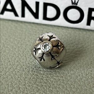 Pandora Silver Snowflake with blue cz